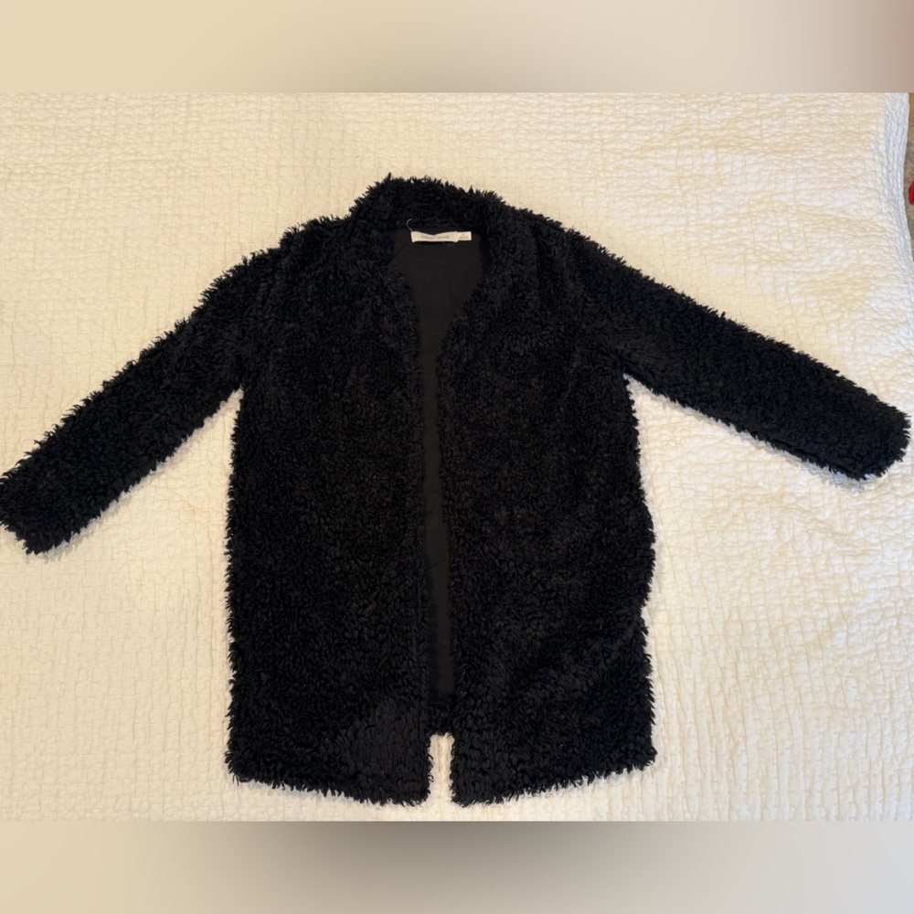 bishop + young Black faux fur jacket